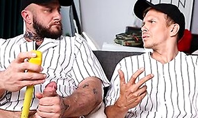 Straight Buddies Crush Stepdaddy & Ethan Chase Argue About Who Has The Biggest Dick