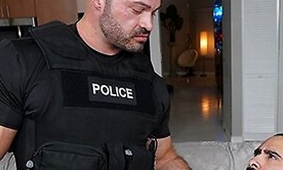 Guy Selector - Police Officer Nick Cranston Whips Out His Cock And Starts Fucking Rikk Yorks Feet