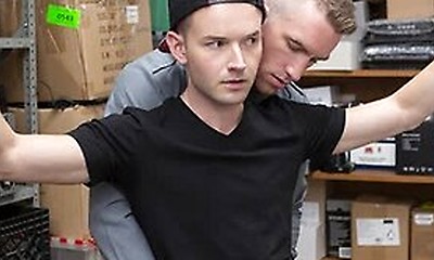 Officer Nick Fitt Takes Full Control Over Skinny Boys Asshole For Stealing A Dildo