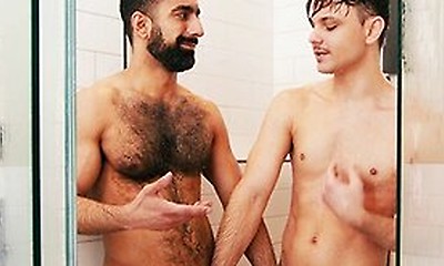Roommates Enzo Muller & Ali Rushs Shower Jerk Off Together Excuses Lead To Hot Sex