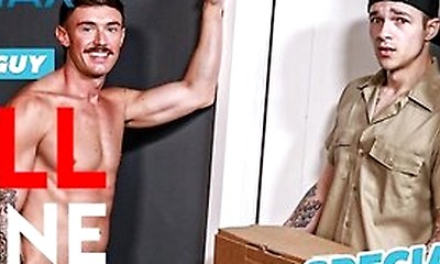 Jayden Marcos In Inked Up Delivery Hunk Delivers His Load To Horny Client - Full