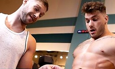 William Seed Pounds Arno Antinos Hole After A Steamy Squat Rack Tease At The Gym