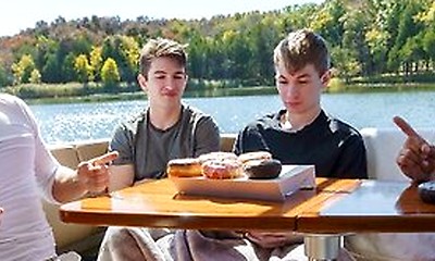 Stepdads Jax Thirio & Dalton Riley Take Turns Pounding Their Twink Stepsons On A Boat