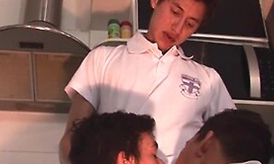 Cute Gay Boy Bounces On A Big Twink Cock