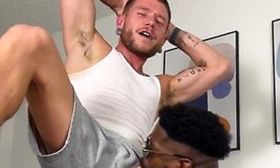 Sweaty Jock Colt Spence Destroys Toy With Huge Dick And Busts Giant Load