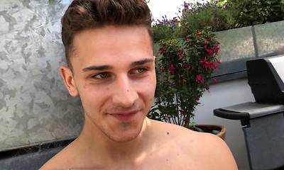 Young Barman & Athletic Young Pup Jack Shows Us His Big Cock and Cums Loads!