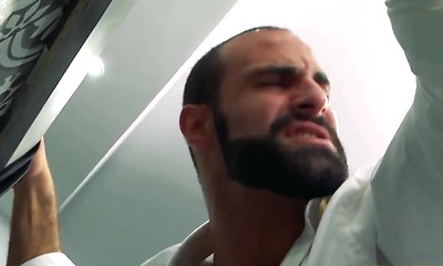 Blond Hunk Matthew Anders Ass Fucks Bearded Waiter